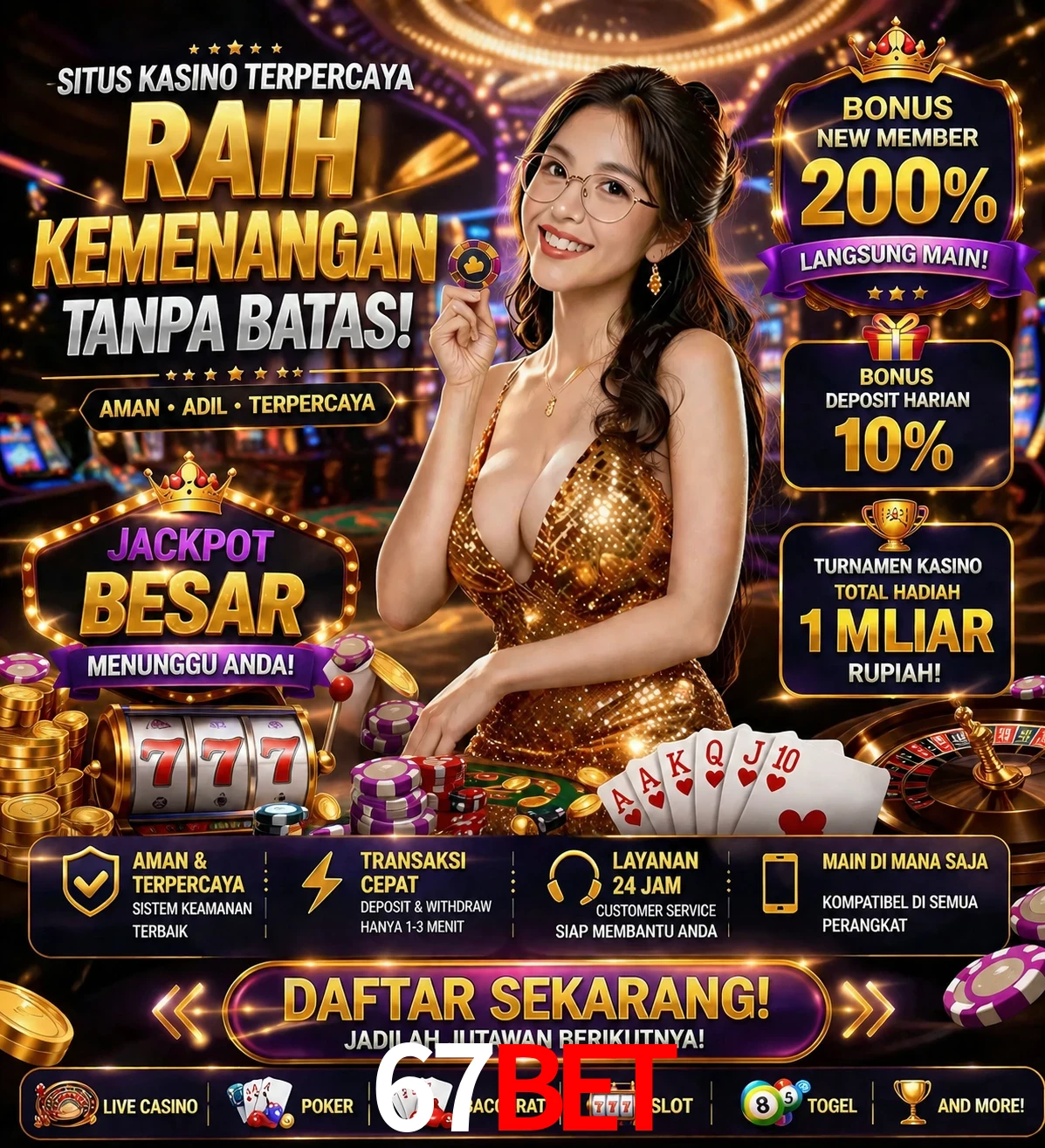 Roleta e blackjack 67bet