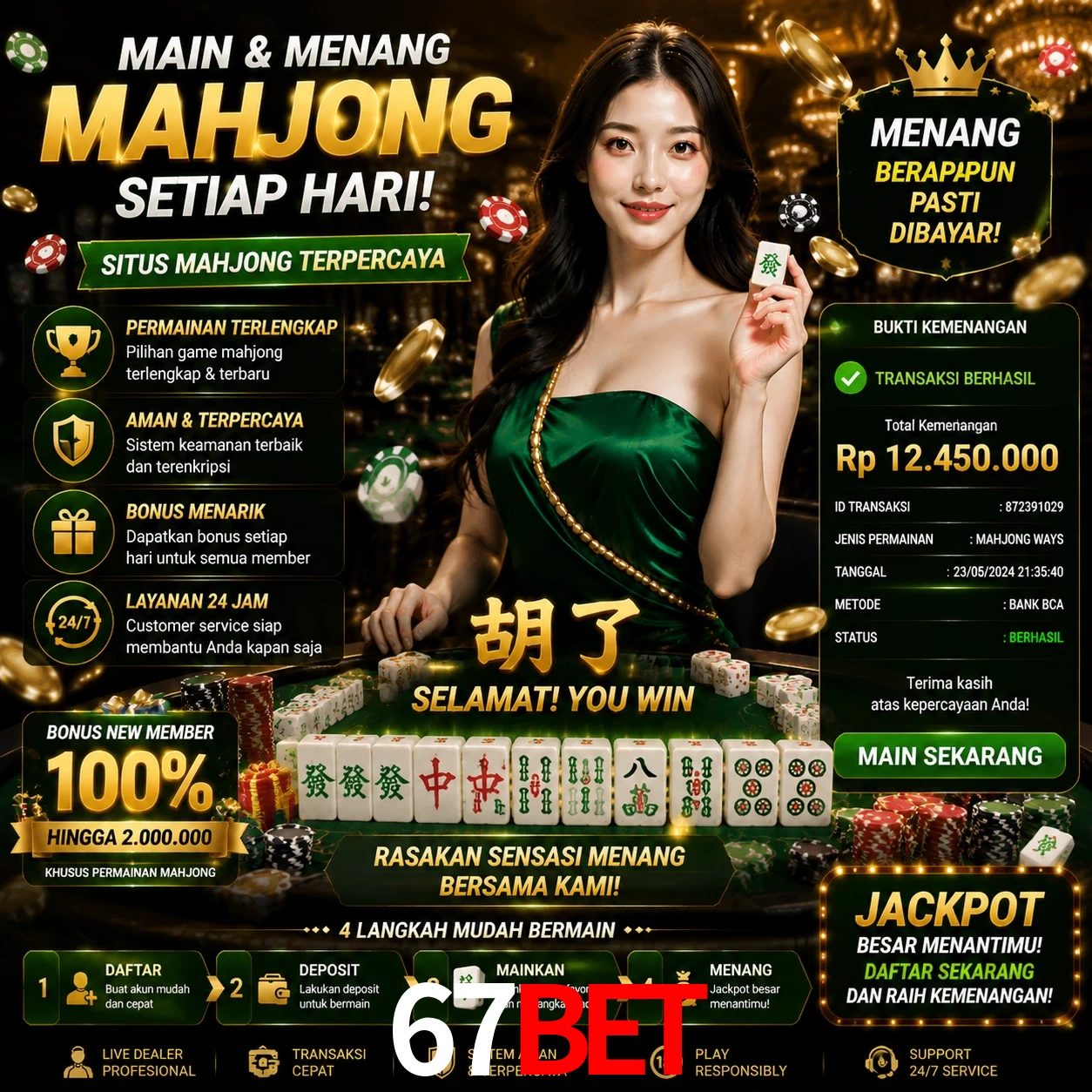 Ganhar e sacar na 67bet
